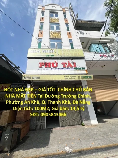 HÓT NHÀ ĐẸP – GIÁ TỐT- CHÍNH CHỦ BÁN NHÀ MẶT TIỀN Tại Đường Trường Chinh, Phường An Khê, Q. Thanh Khê, Đà Nẵng