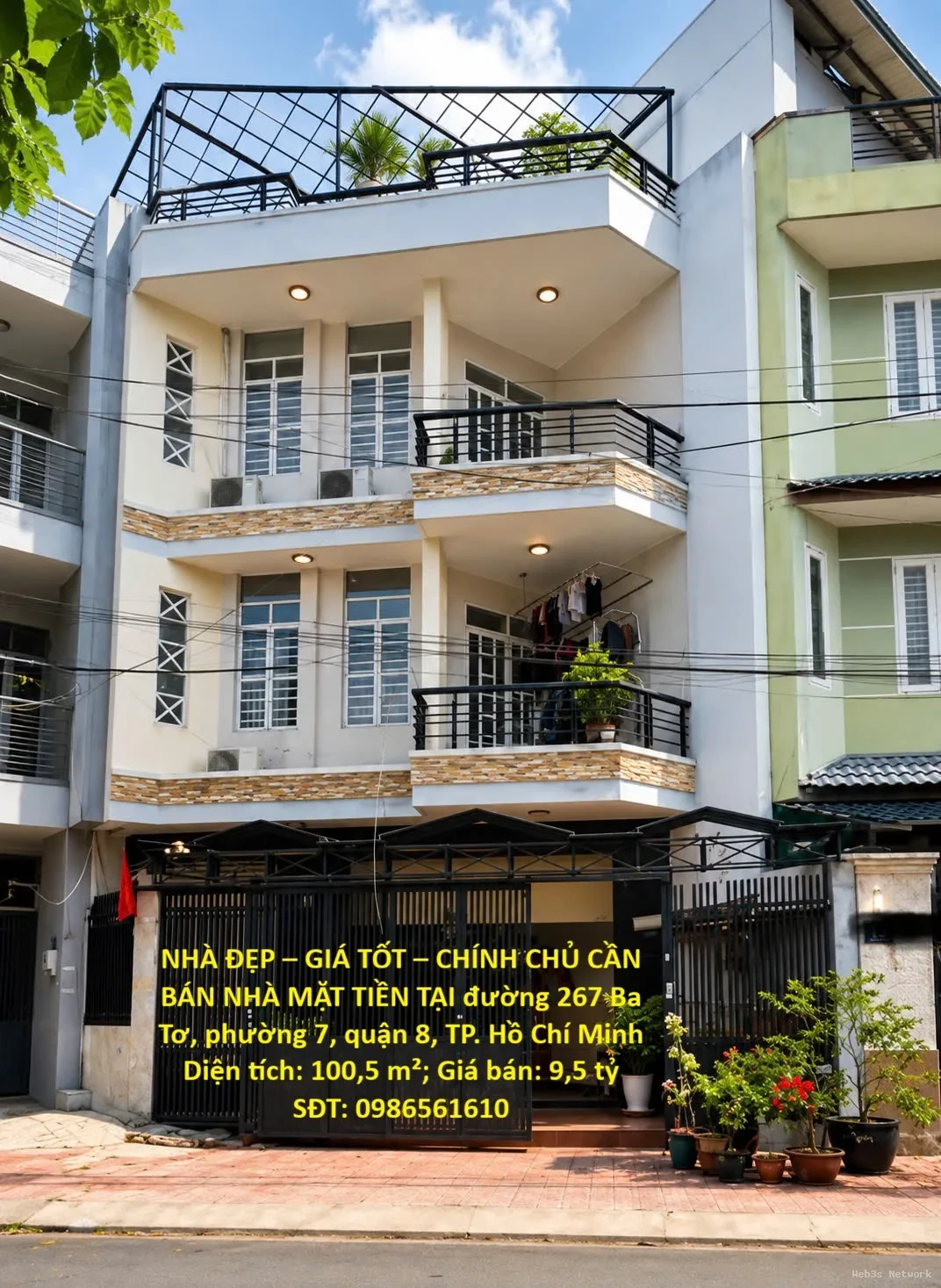 NHÀ ĐẸP – GIÁ TỐT – CHÍNH CHỦ CẦN BÁN NHÀ MẶT TIỀN TẠI đường 267 Ba Tơ, phường 7, quận 8, TP. Hồ Chí Minh