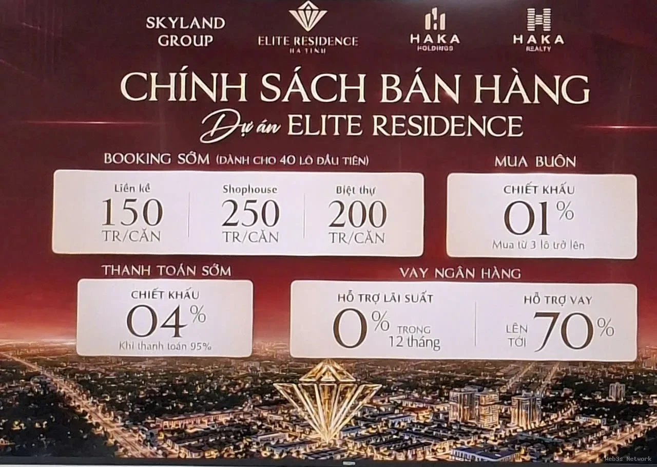DỰ ÁN ELITE RESIDENCE HÀ TĨNH – CƠ HỘI SỞ HỮU BẤT ĐỘNG SẢN VỊ TRÍ VÀNG P.Thạch Linh, TP.Hà Tĩnh 2