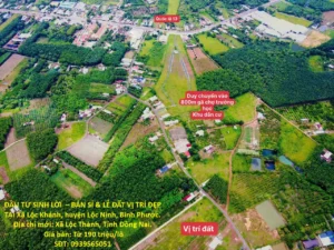 ĐẦU TƯ SINH LỜI – BÁN SỈ & LẺ ĐẤT VỊ TRÍ ĐẸP TẠI Xã Lộc Khánh, huyện Lộc Ninh, Bình Phước