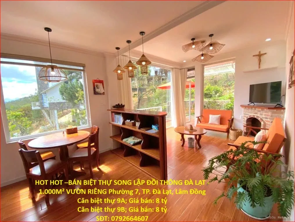 HOT HOT –BÁN BIỆT THỰ SONG LẬP ĐỒI THÔNG ĐÀ LẠT – 1.000M² VƯỜN RIÊNG Phường 7, TP. Đà Lạt, Lâm Đồng