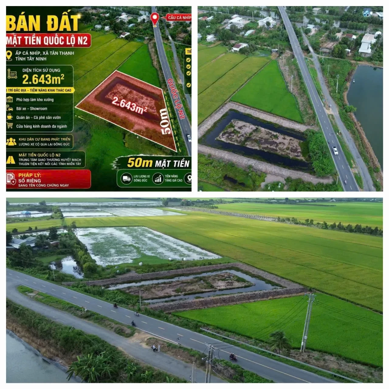ĐẤT ĐẸP – ĐẦU TƯ SINH LỜI – CẦN BÁN 3 LÔ ĐẤT GIÁ TỐT – Ấp Hiệp Thành, Xã Tân Thạnh, Tây Ninh 3