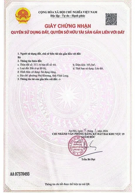 VỊ TRÍ ĐẸP – GIÁ TỐT – CHÍNH CHỦ BÁN ĐẤT THỔ CƯ Đường Nguyễn Thị Định, Phường Phú Khương, TP Bến Tre 2