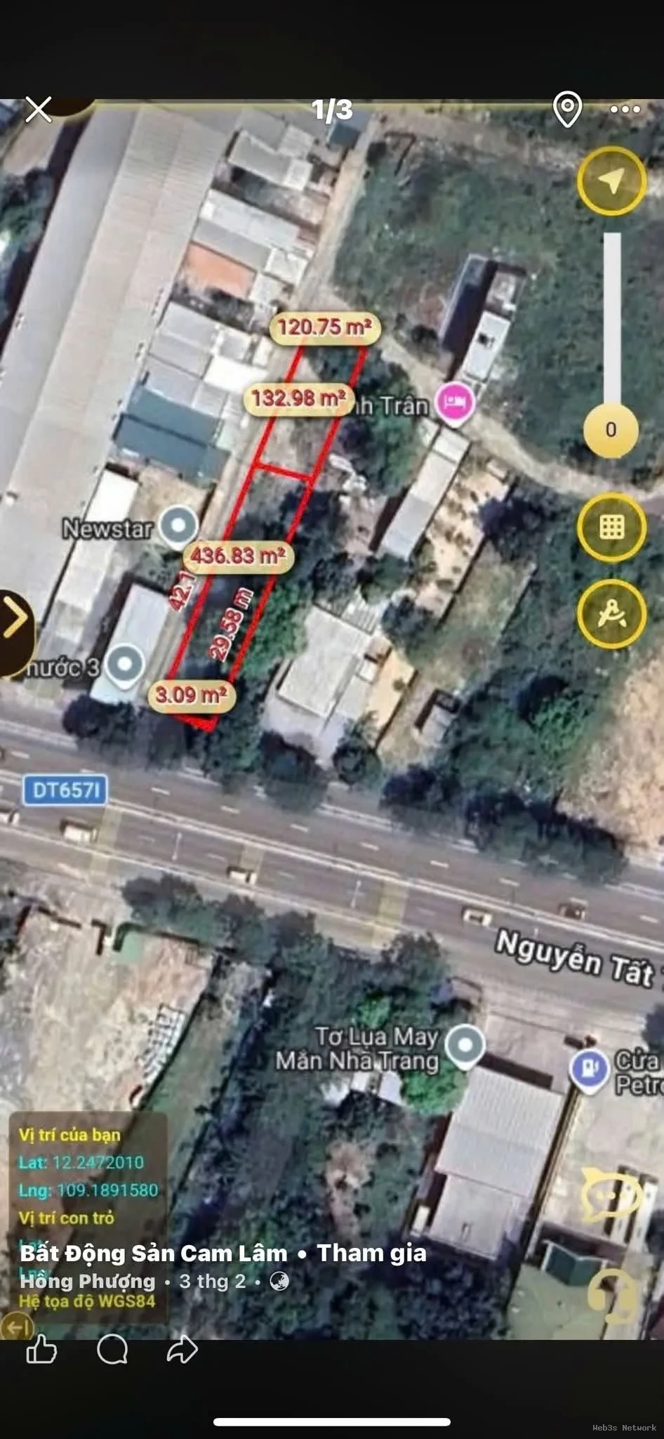 Chính Chủ Cần Bán Nhanh Lô Đất MẶT TIỀN ĐẠI LỘ NGUYỄN TẤT THÀNH Phước Hạ ( Phước Đồng cũ)