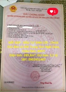 ĐẤT ĐẸP – ĐẦU TƯ SINH LỜI – Chính Chủ Bán Lô Đất Trung Tâm Ngãi Giao, Châu Đức, BRVT