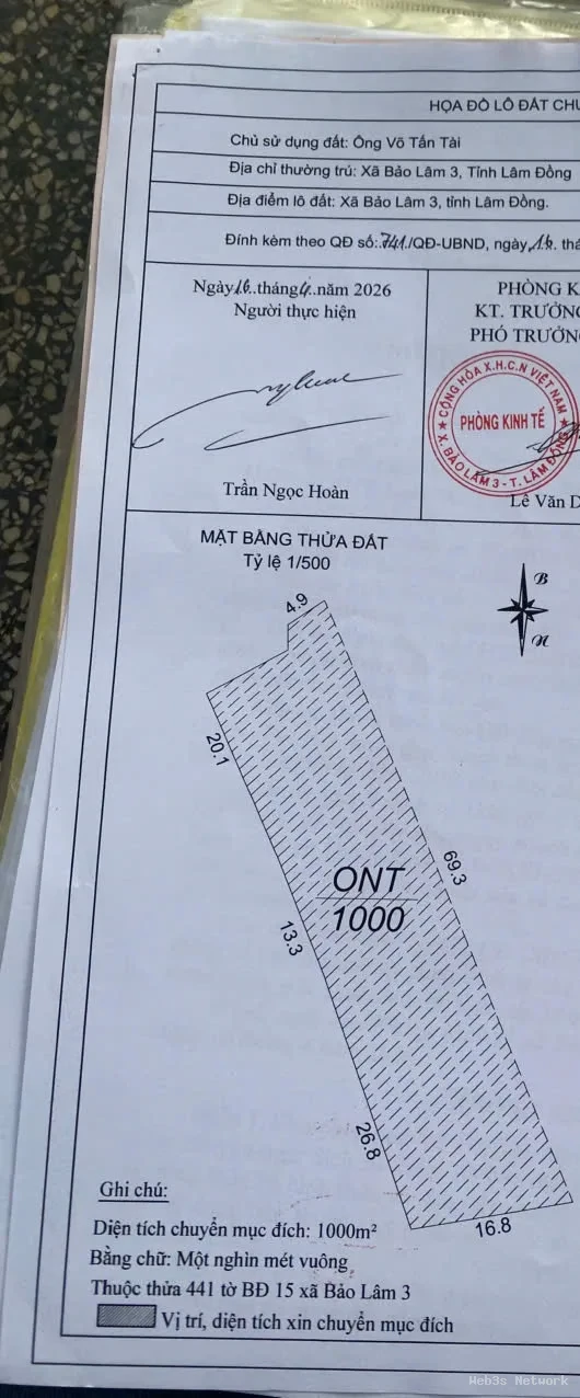 HOT HOT – CHÍNH CHỦ CẦN BÁN LÔ ĐẤT 1.000M² THỔ CƯ VEN TP. BẢO LỘC, X. Bảo Lâm 3, T. Lâm Đồng 2