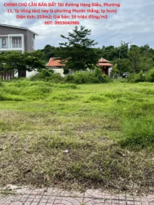 ĐẦU TƯ SINH LỜI – CHÍNH CHỦ CẦN BÁN ĐẤT TẠI Phường 11, TP Vũng Tàu, Bà Rịa – Vũng Tàu