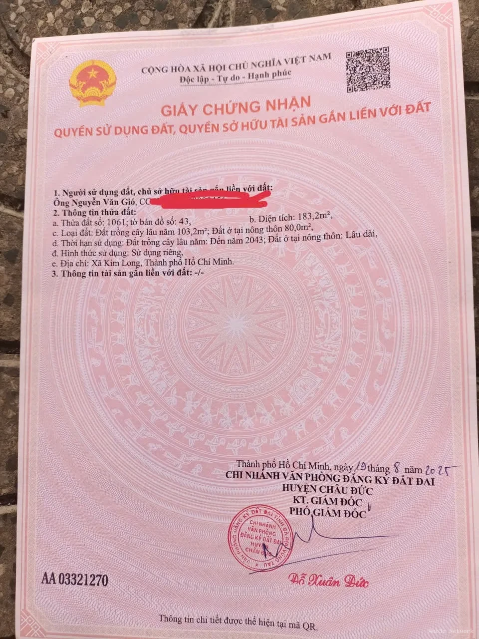 ĐẦU TƯ SINH LỜI – CHÍNH CHỦ CẦN BÁN ĐẤT TẠI Xã Kim Long Châu Đức , Bà Rịa Vũng Tàu 2