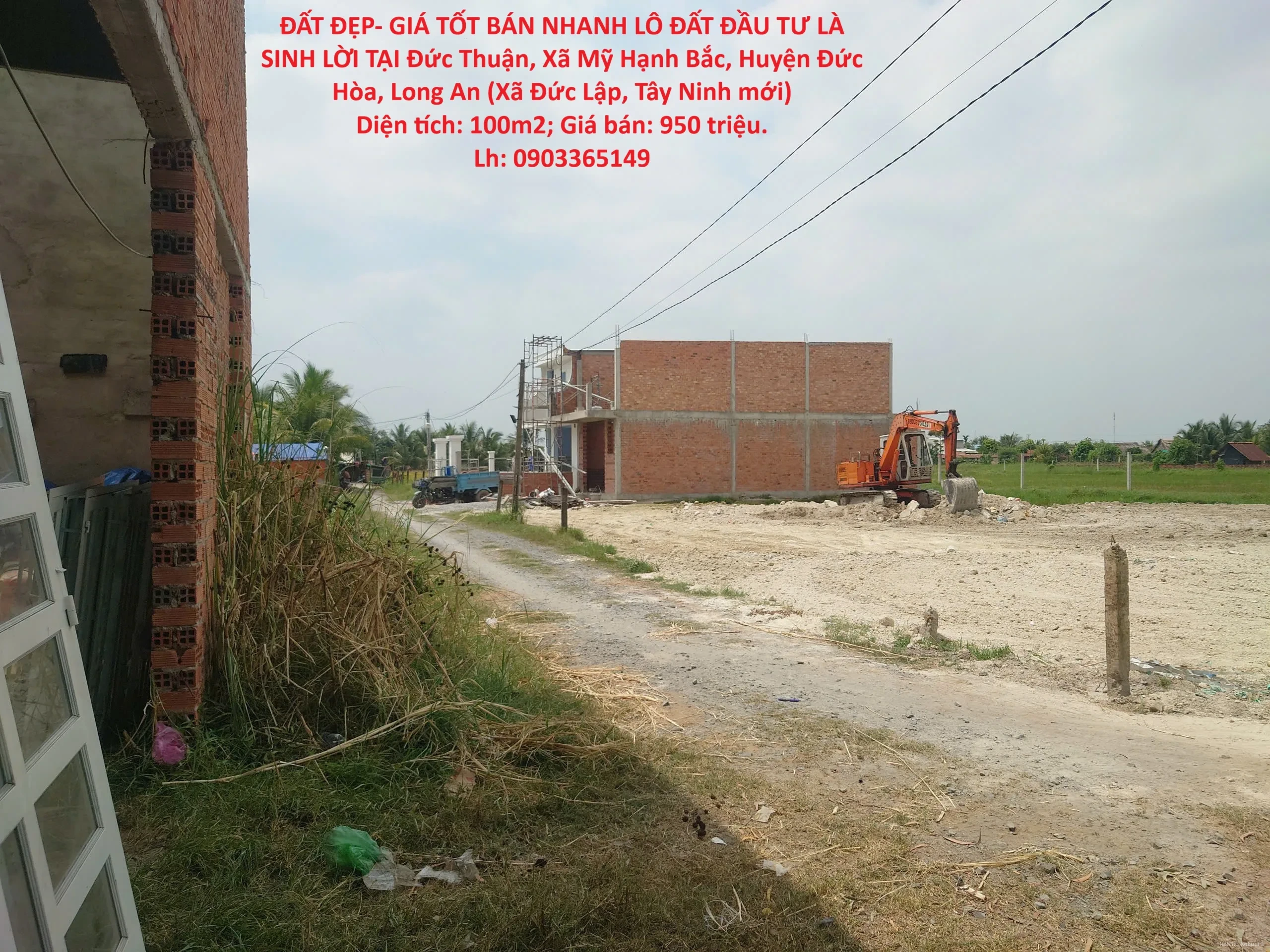 ĐẤT ĐẸP- GIÁ TỐT BÁN NHANH LÔ ĐẤT ĐẦU TƯ LÀ SINH LỜI TẠI huyện Đức Hòa, Long An