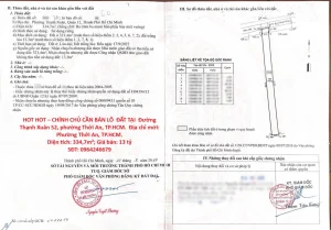 HOT HOT – CHÍNH CHỦ CẦN BÁN LÔ ĐẤT TẠI Đường Thạnh Xuân 52, phường Thới An, TP.HCM