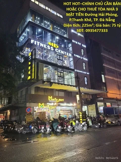 HOT HOT–CHÍNH CHỦ CẦN BÁN HOẶC CHO THUÊ TÒA NHÀ 3 MẶT TIỀN Đường Hải Phòng, P.Thanh Khê, TP. Đà Nẵng