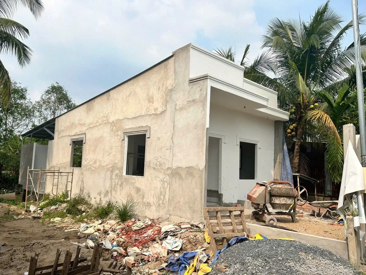 CHÍNH CHỦ Bán Đất Thổ Cư VIEW SÔNG KÈM NHÀ MỚI XÂY (hoàn thiện 70%) – xã Nhơn Ái, TP. Cần Thơ