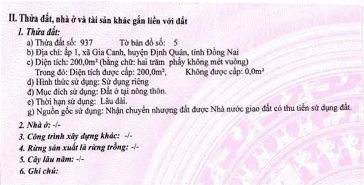 CƠ HỘI ĐẦU TƯ SINH LỜI – Chính Chủ Bán 3 Nền Đất full Thổ Cư Tại Xã Gia Canh, Định Quán, Đồng Nai