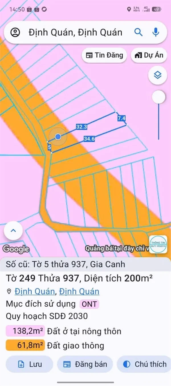 CƠ HỘI ĐẦU TƯ SINH LỜI – Chính Chủ Bán 3 Nền Đất full Thổ Cư Tại Xã Gia Canh, Định Quán, Đồng Nai 2