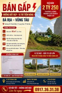 ĐẤT ĐẸP- GIÁ TỐT – Chính Chủ Cần Bán Đất Phường Long Tâm, Thành phố Bà Rịa, Bà Rịa – Vũng Tàu
