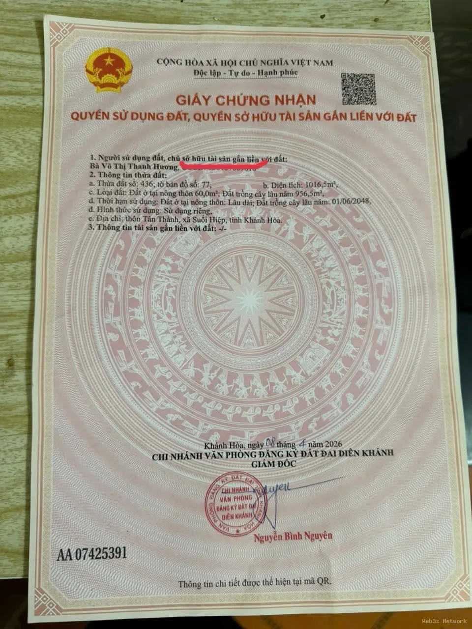 ĐẦU TƯ SINH LỜI – CHÍNH CHỦ CẦN BÁN ĐẤT Tại Thôn Tân Thành, xã Suối Hiệp, tỉnh Khánh hòa 4
