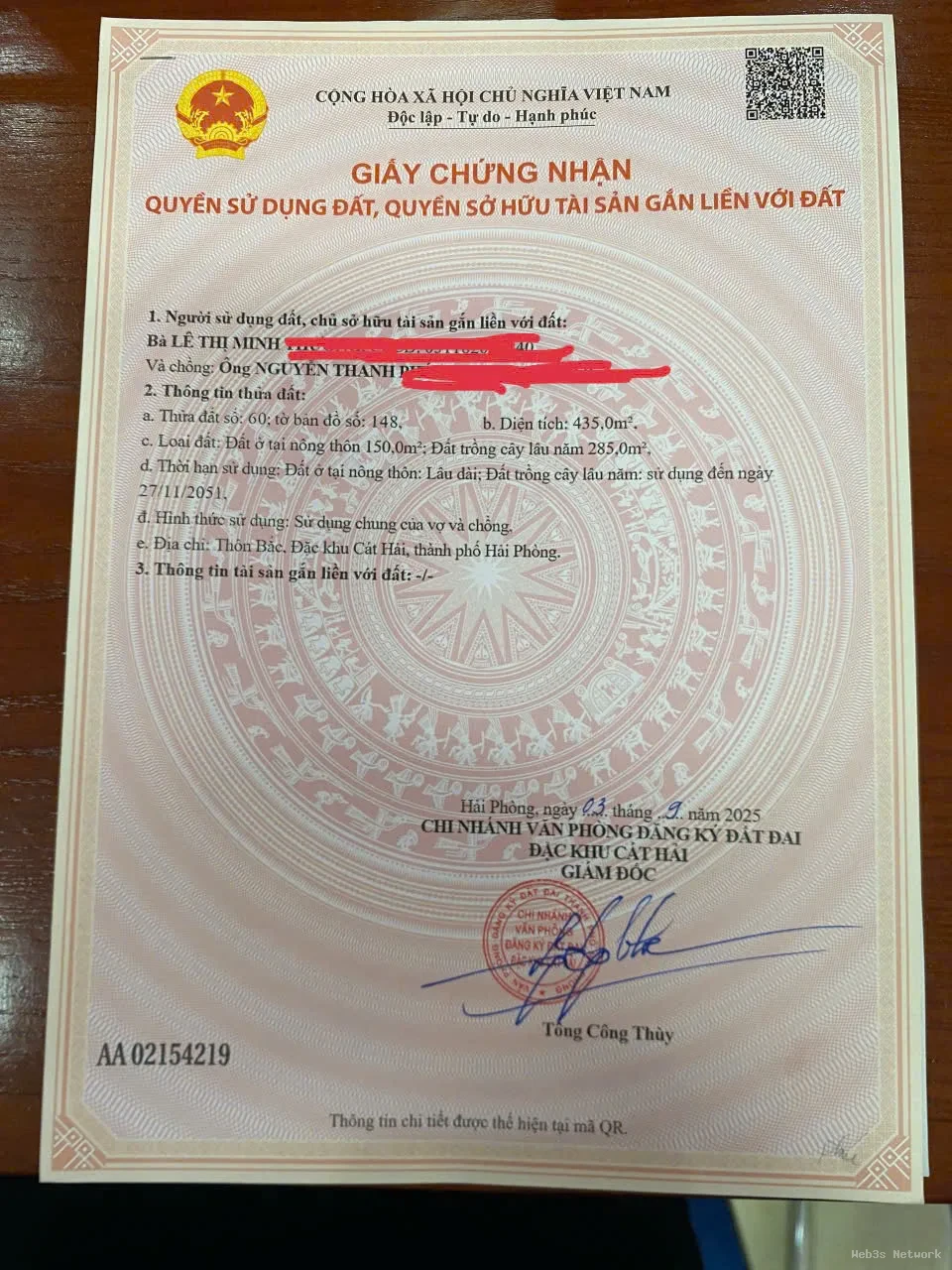ĐẤT CHÍNH CHỦ – GIÁ TỐT Tại ĐẶC KHU CÁT HẢI Thôn Bắc, Xã Phù Long, Huyện Cát Hải, Tỉnh Hải Phòng 2