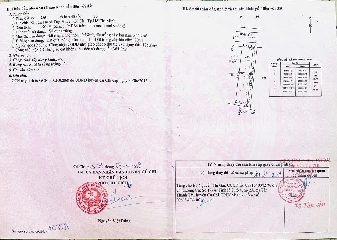CHÍNH CHỦ BÁN NHÀ VỊ TRÍ ĐẸP – GÓC 2 MẶT TIỀN GẦN NGÃ TƯ TÂN QUY – xã Tân Thạnh Tây, Củ Chi, HCM